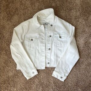 Hollister White Denim Jacket